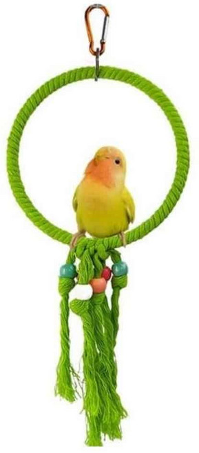 코튼 앵무새 링 그네 장난감 횟대 새장난감 새놀이터, 1개, 핑크