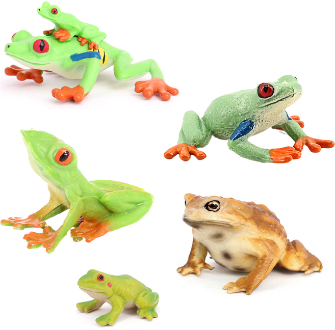 제트피규어 개구리 두꺼비 동물 모형 피규어 장난감 5종 세트, 1개