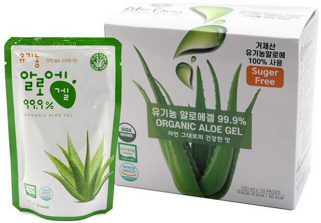 알로에팜 알로에타임 유기농 알로에겔, 10개, 100ml
