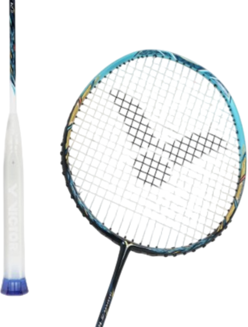 빅터 제트스피드 S12 2세대 배드민턴라켓 공격형 선수용 배드민턴채, 1개, 4매듭 BG80 텐션26 (남성추천)