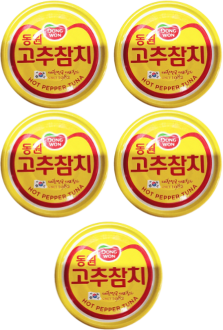 동원 고추 참치, 100g, 5개
