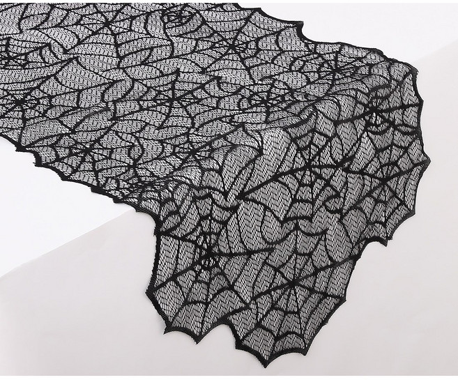 할로윈 거미줄 테이블보 5종류 장식천 할로윈캠핑장식 거미줄러너 해골커튼, 1개, 3. 거미줄 러너