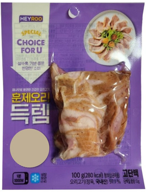 헤이루 훈제오리득템, 100g, 3개