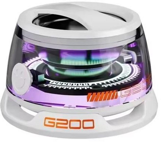 EDIFIER 마그네틱 휴대용 블루투스 트루 RGB 박스 전화 조명 G200 와이어리스 사운드 스피커 HECATE 거치대 미니, 하얀색