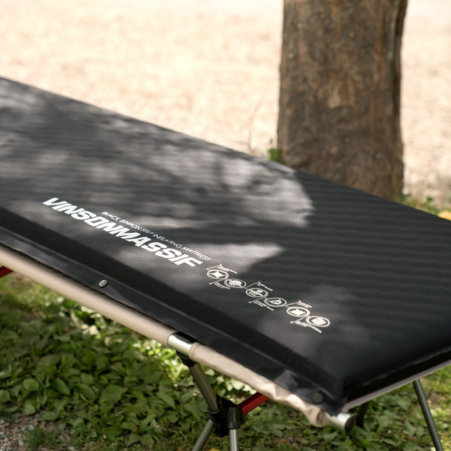 빈슨메시프 시그니처 자충 에어매트 + 보관가방, 블랙