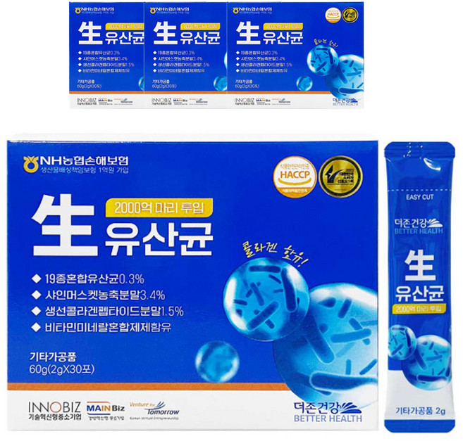 더존건강 생유산균 콜라겐 함유 장건강 영양제 30포, 1개, 60g
