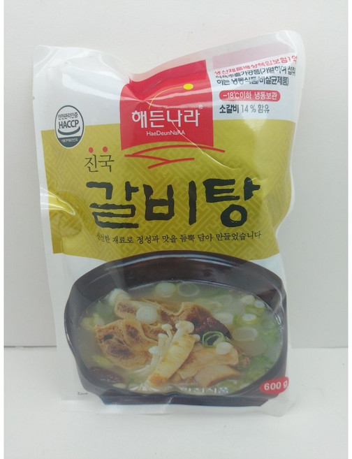 해든나라 냉동 육개장 갈비탕 600g (아이스박스 + 냉매 포장 선택) (하루배송 99%), 해든나라 진국 갈비탕 600g, 1개