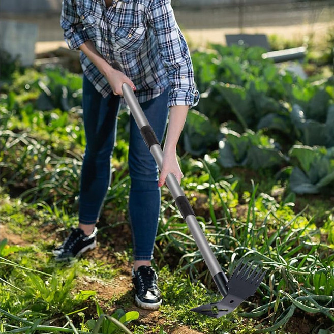 다뽑아 텃밭 서서하는 장대 잡초제거기 제초기 곡괭이 갈퀴 호미 110cm, 1개