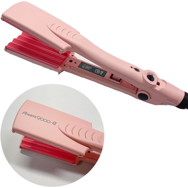 다이렉트 매직기 나이아가라 물결펌 Power 9000a 핑크 히피펌 매직기 세라믹 전문가용 볼륨매직기 뿌리볼륨