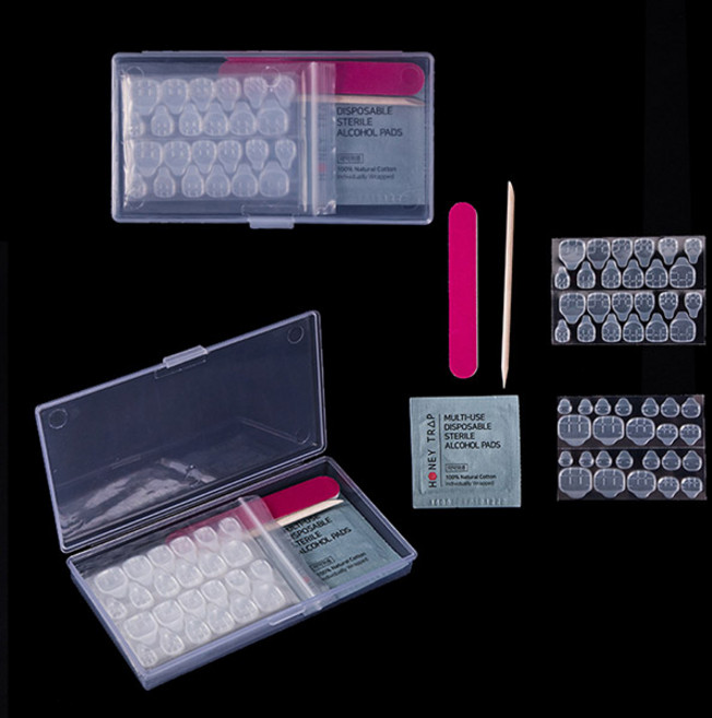 네일양면테이프 10장 세트, 1개, 투명