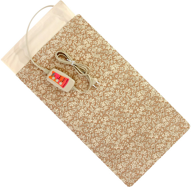 애슬라 황토 + 참숯 + 옥 전기 찜질기 JTB-3560, 베이지플라워