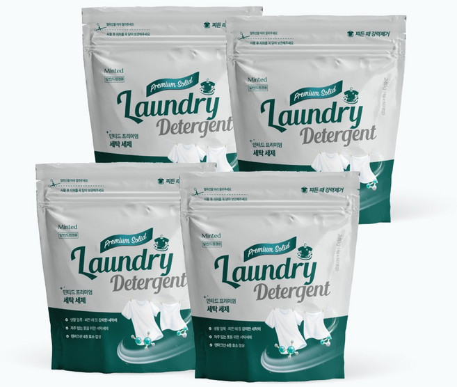 민티드 고체효소 세탁 캡슐세제, 60개입, 4개