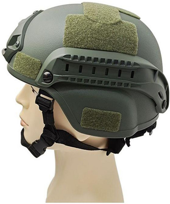 전술 헬멧 어린이 밀리터리 하이바 서바이벌 방탄모 훈련 안전 장비 보호, 한 사이즈, 2. 아미그린, 1개
