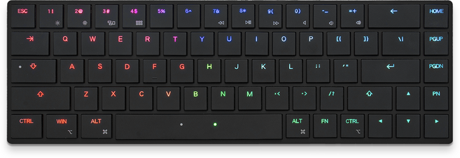 Mistel RGB 超薄機械鍵盤 (Cherry MX ULP軸), 黑色, AIRONE, 觸覺軸