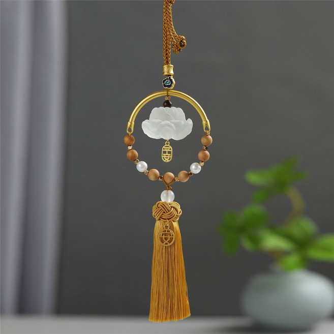 반야헌 무사고기원 운수대통 불교 연꽃 룸미러장식, 1개, 골드