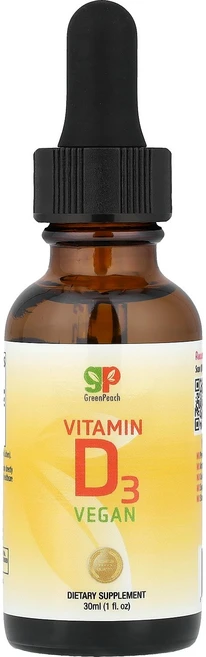 GreenPeach Vegan Vitamin D3 1 fl oz 30 ml, GreenPeach, Vegan Vitamin D3,, 1개, 30ml - 쿠팡