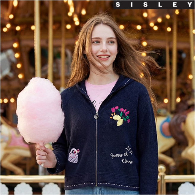 [베네통] O 26SS 여성 후드 가디건