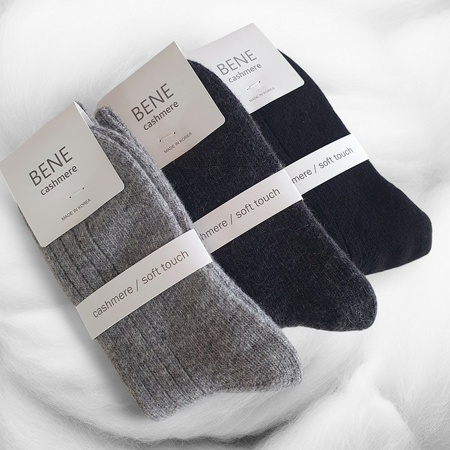 모먼글로우 여성용 프리미엄 캐시미어 울 니트 양말 국산 3P