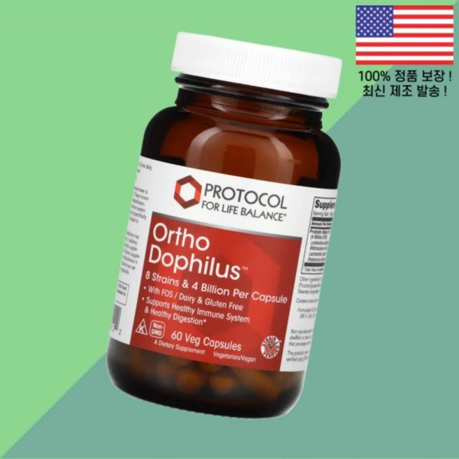 라이프 밸런스 프로토콜 오르토 도필러스 식물성 베지캡슐 60정 Protocol for Life Balance Ortho Dophilus 60 Veg Capsules - 쿠팡
