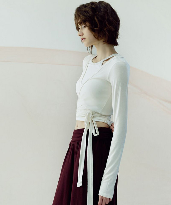 DEVIWEAR 데비웨어 여성 요가복 DEVI-T0048-화이트 필라테스 랩 가디건 크롭 긴팔 740945