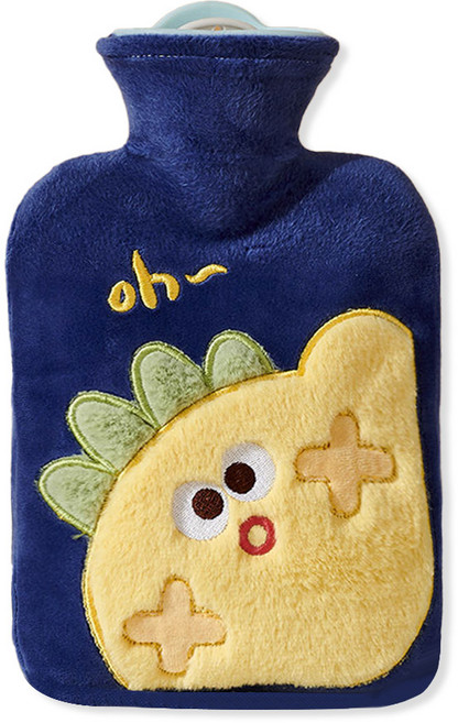 토리모 보온 물주머니 찜질팩 + 극세사커버 실리콘 온수팩 보냉, 파인애플2L(L)