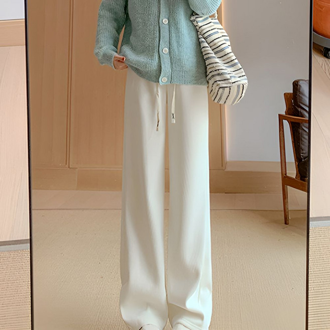 코듀로이 기모 일자핏 와이드팬츠