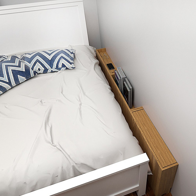 주문제작가능 아이린 침대틈새 사이드테이블 틈새수납, 틈새수납-B[책-수납형]-애쉬