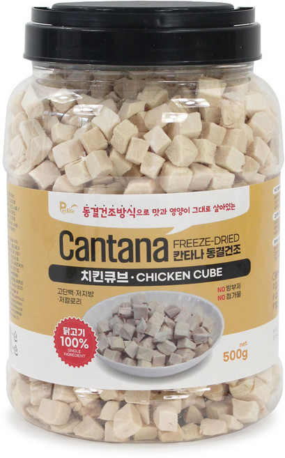 칸타나 동결건조 치킨맛 간식, 닭, 500g, 1개