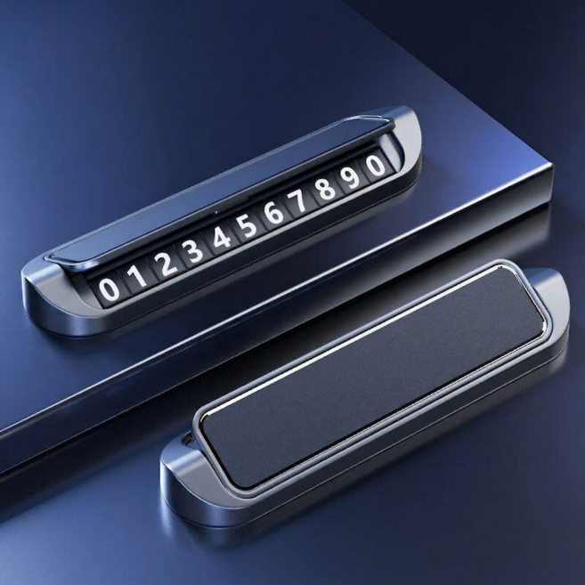 코람데오샵 프리미엄 시크릿 주차번호판, 1개, 블랙