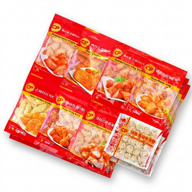 CP 로스트 스파이시 윙 날개 1kg 치킨텐더 순살 통새우완탕 스테이크, 1개