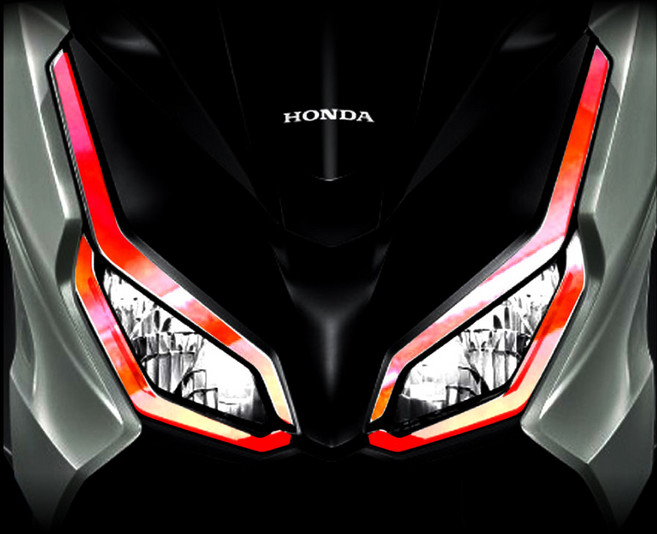 2023 혼다 포르자 350 헤드 라이트 카멜레온 필름 데칼 스티커, 레드, 1개