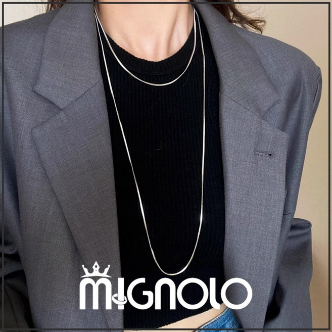 MIGNOLO 女生鈦鋼長鍊 蛇鍊 簡約項鍊 韓國連線