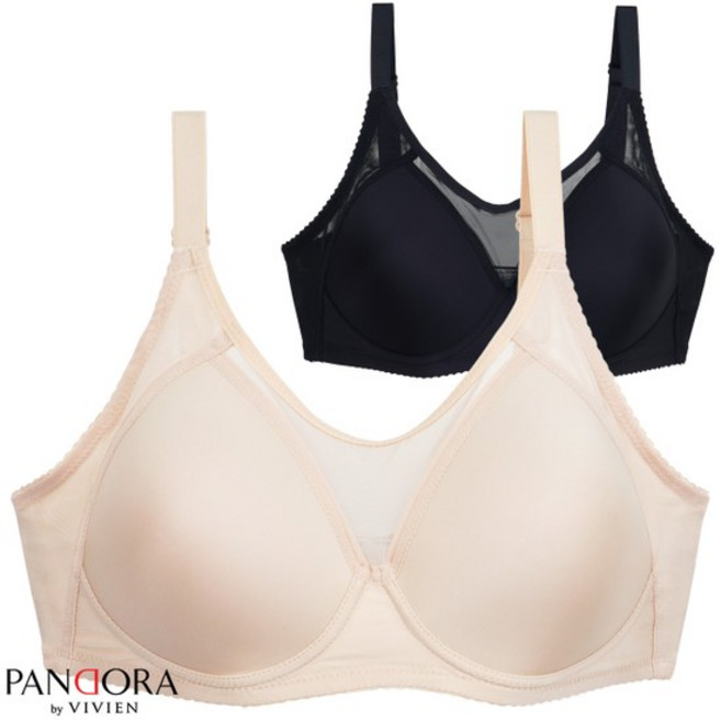 판도라by비비안 군살보정 스트레치 노와이어 브라 CDE컵