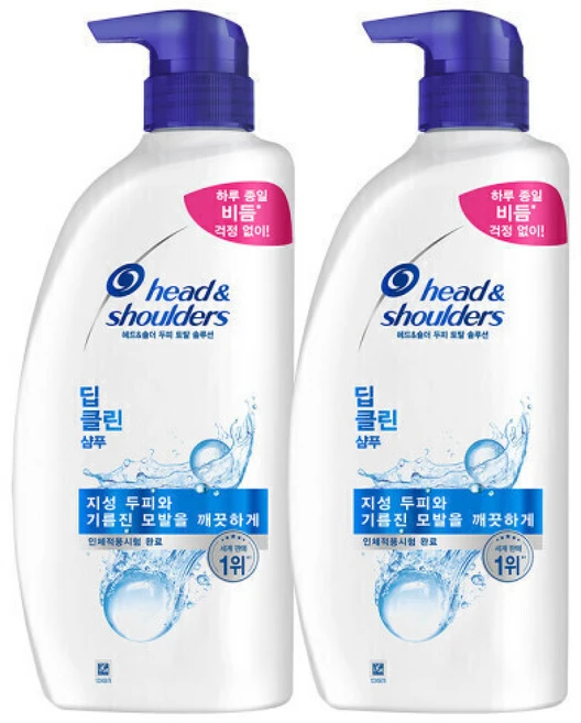 헤드앤숄더 딥클린 샴푸 850ml 2개 - 쿠팡