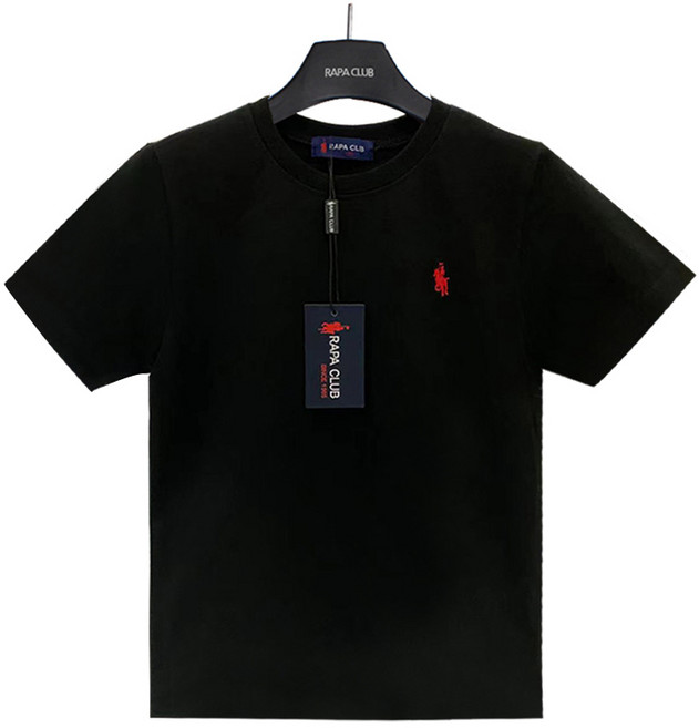 라파클럽 20수 아동 라운드 반팔 무지 어린이 티셔츠