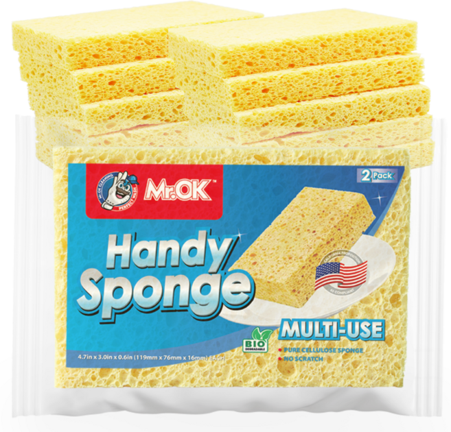 미스터오케이 셀룰로오스 수세미, 2개입, 5개