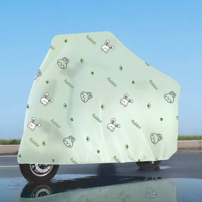 어도어 버니가드 자전거 레인커버 방수 덮개, 1개, 4. 숲속버니 그린