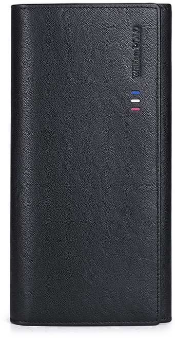 Williampolo英皇保羅 男士長夾 真皮多卡位錢包 紐扣式長皮夾 皮夾男 拉鏈零錢包 手拿包【奧特萊斯】