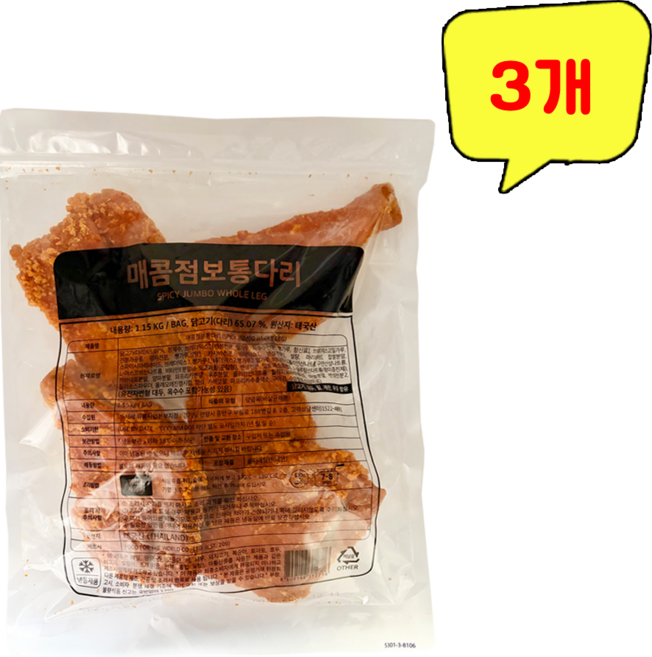 매콤 점보 통다리 (5개입) 냉동, 3개, 1.15kg