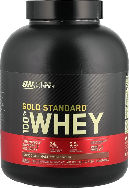 Optimum Nutrition 옵티멈뉴트리션 골드 스탠다드 웨이 초콜릿 몰트 5 파운드 파우더 영양제, Optimum Nutrition 옵티멈뉴트리션 골드 스, 상세페이지 참조 - 쿠팡