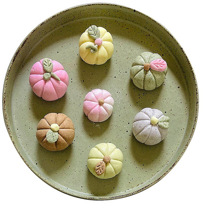 다담웰푸드 오감놀이 구름빵 송편 떡 만두 조랭이떡 색내기 5종 곡물가루세트 단호박 백년초 녹차 쑥 흑미, 340g, 1세트