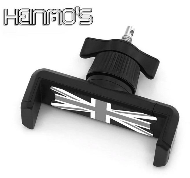 자동차 휴대 전화 홀더 클립 GPS 브래킷 클램프 미니 쿠퍼 R55 R56 R61 F54 F55 F56 F60 Countryman Clubman, 그레이, 1개