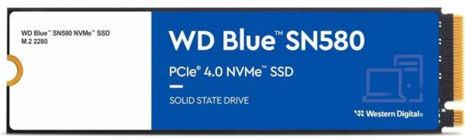 웨스턴 디지털 1TB WD 블루 SN580 NVMe 내장 솔리드 스테이트 드라이브 SSD - Gen4 x4 PCIe 16Gb/s M.2 2280 최대 4 150MB/s WD, 1 TB, Old Generation