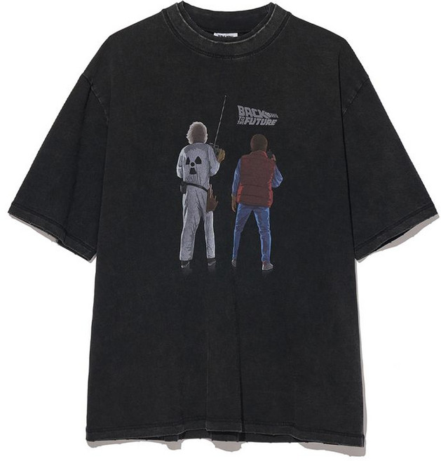 매장정품 파르티멘토 PARTIMENTO REWORKS [BACK TO THE FUTURE] Duo Tee_VTG Black PR-26160-2 BK 687744