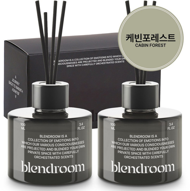 블랜드룸 생활용 디퓨저 1+1, 케빈포레스트, 2개, 100ml