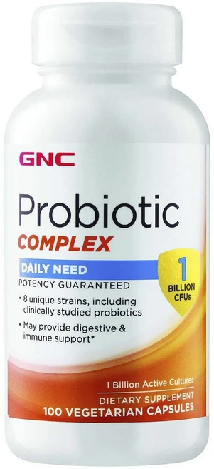 GNC 프로바이오틱 컴플렉스 데일리 니드 10억 CFU 베지테리안 캡슐, 100정, 1개 - 쿠팡