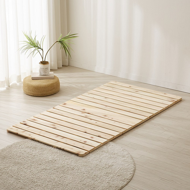 모벨퍼니 편백나무 무헤드 매트리스 받침대 낮은 저상형 틀 매트리스판 침대판 원목 미니 싱글 슈퍼싱글 더블 퀸 침대 프레임 깔판