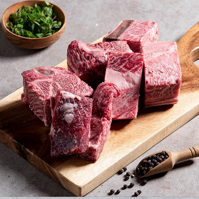 [한우드소] 국내산 친환경 아산 한우 명가 1+등급이상 찜갈비(급냉) 800g, 1개