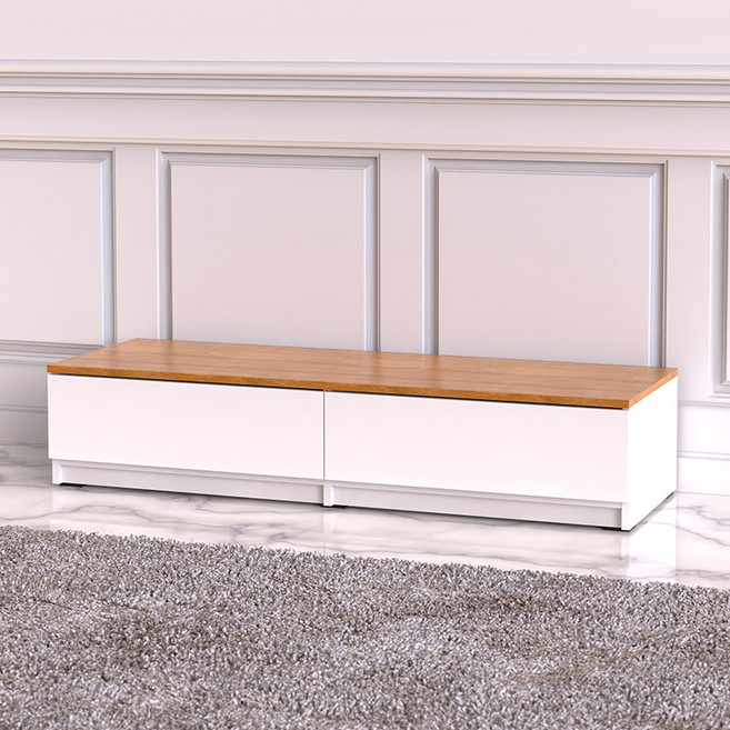 [착한가구] 카르멘 1200 1단 서랍장, 화이트, 2개