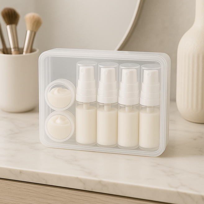 휴대성 실용성 모두 갖춘 여행 필수 아이템 공병 세트, 1세트, 투명